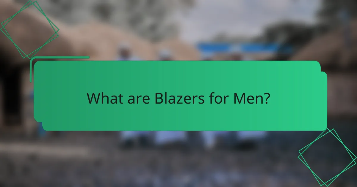 What are Blazers for Men?