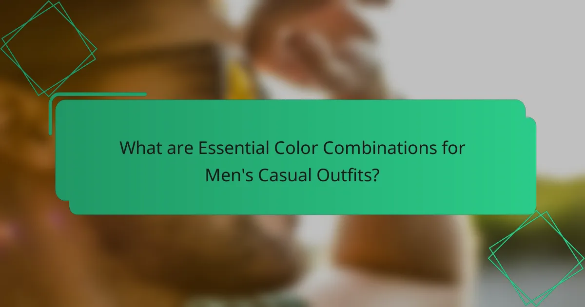 What are Essential Color Combinations for Men's Casual Outfits?