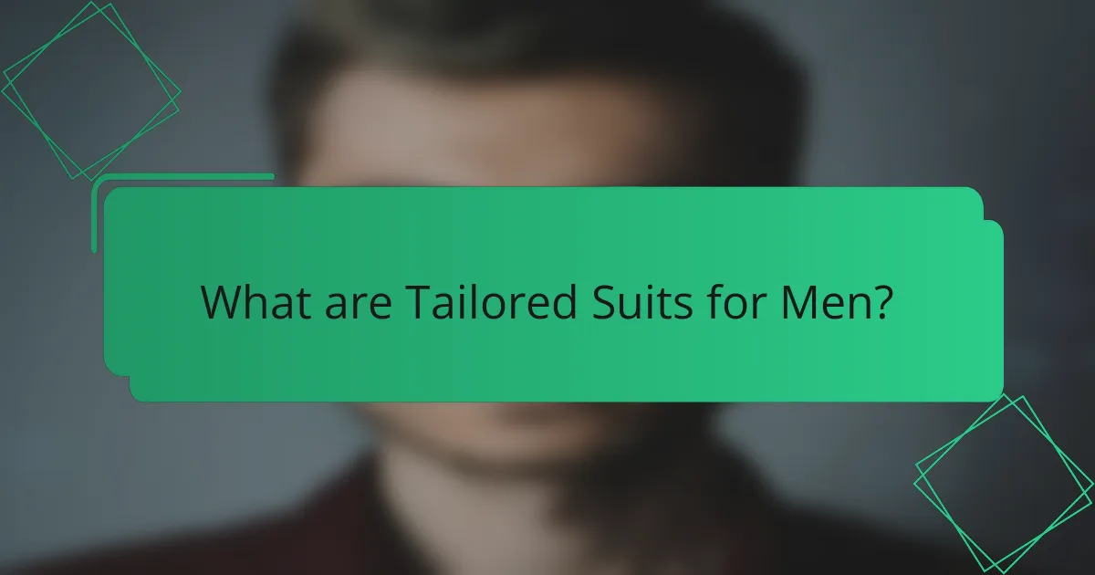 What are Tailored Suits for Men?