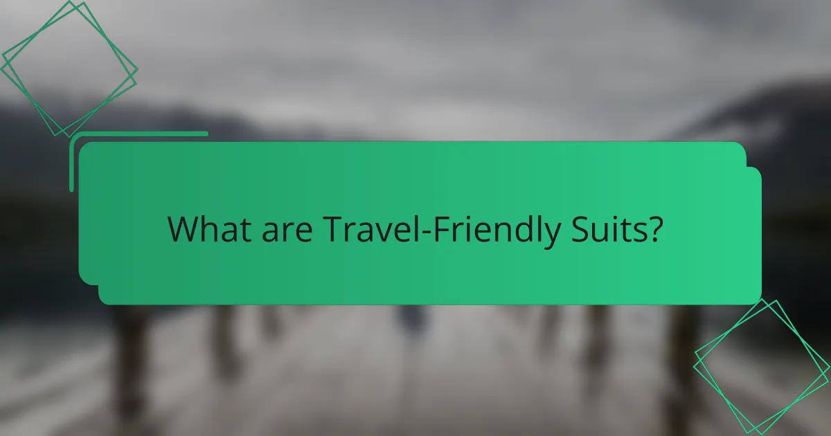 What are Travel-Friendly Suits?