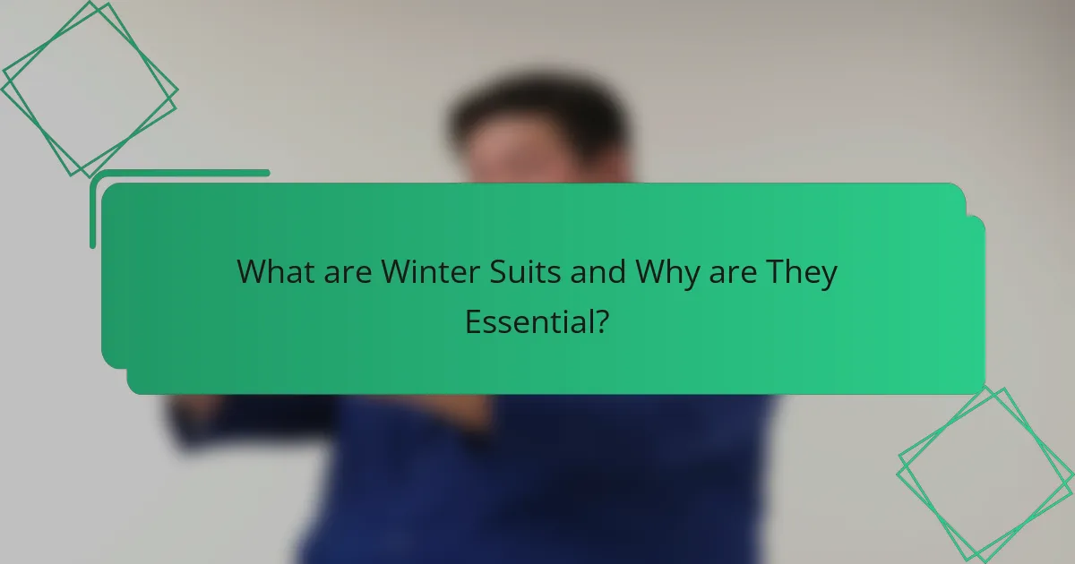 What are Winter Suits and Why are They Essential?