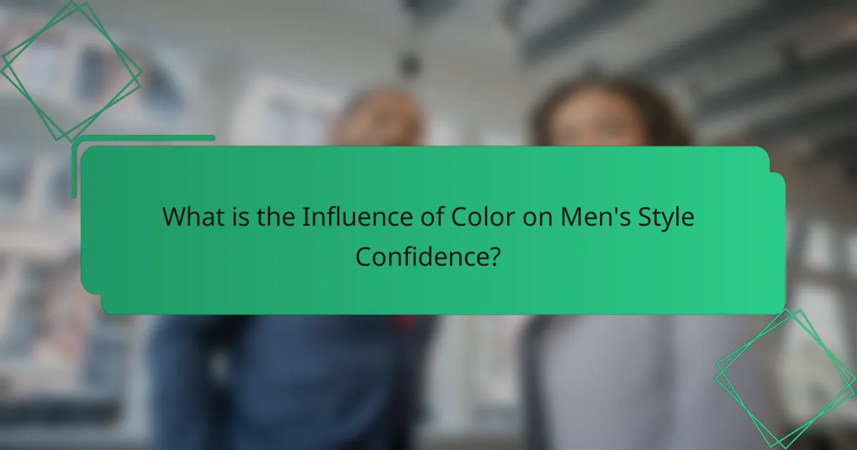 What is the Influence of Color on Men's Style Confidence?